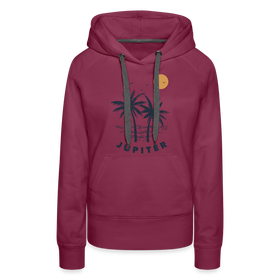 Premium Women's Jupiter, Florida Hoodie - Women's Jupiter Hoodie - burgundy