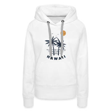 Premium Women's Hawaii Hoodie - white