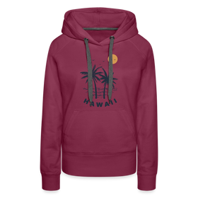 Premium Women's Hawaii Hoodie - burgundy