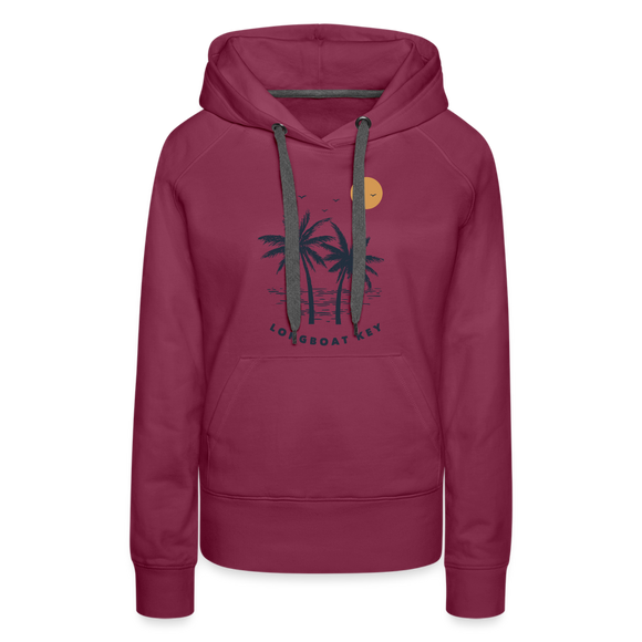Premium Women's Longboat Key, Florida Hoodie - Women's Longboat Key Hoodie - burgundy