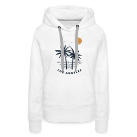 Premium Women's Los Angeles, California Hoodie - Women's Los Angeles Hoodie - white