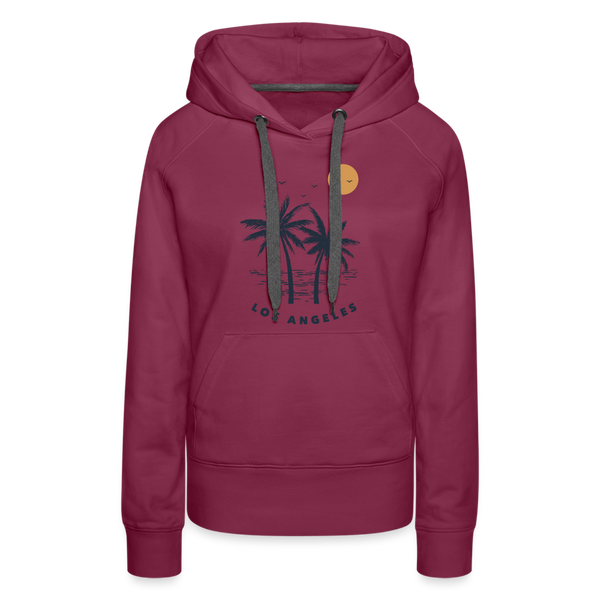 Premium Women's Los Angeles, California Hoodie - Women's Los Angeles Hoodie - burgundy