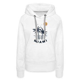 Premium Women's Miami, Florida Hoodie - Women's Miami Hoodie - white