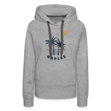 Premium Women's Naples, Florida Hoodie - Women's Naples Hoodie - heather grey