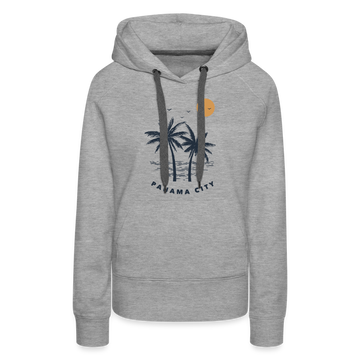 Premium Women's Panama City, Florida Hoodie - Women's Panama City Hoodie - heather grey