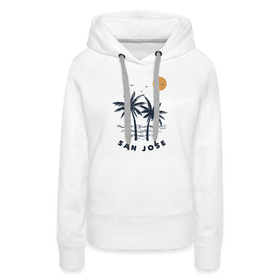Premium Women's San Jose, California Hoodie - Women's San Jose Hoodie - white