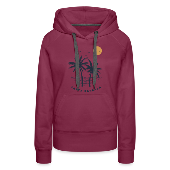 Premium Women's Santa Barbara, California Hoodie - Women's Santa Barbara Hoodie - burgundy