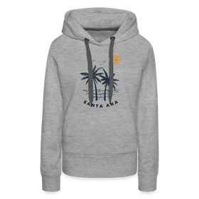 Premium Women's Santa Ana, California Hoodie - Women's Santa Ana Hoodie - heather grey