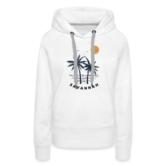 Premium Women's Savannah, Georgia Hoodie - Women's Savannah Hoodie - white