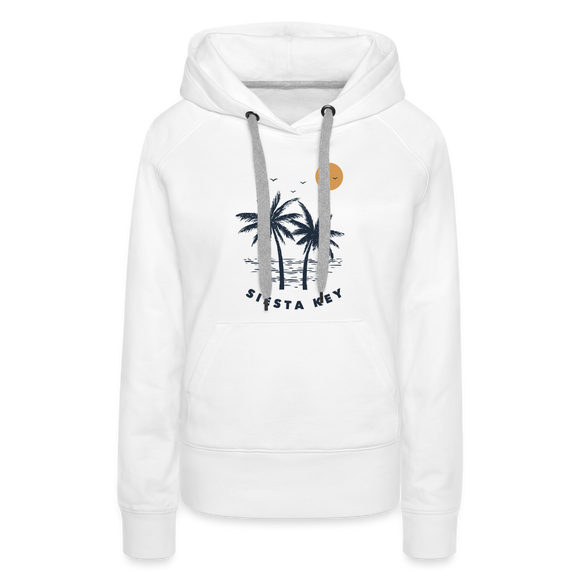 Premium Women's Siesta Key, Florida Hoodie - Women's Siesta Key Hoodie - white