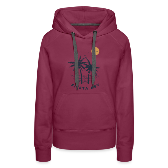 Premium Women's Siesta Key, Florida Hoodie - Women's Siesta Key Hoodie - burgundy