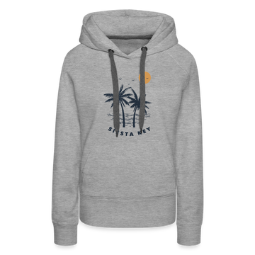 Premium Women's Siesta Key, Florida Hoodie - Women's Siesta Key Hoodie - heather grey