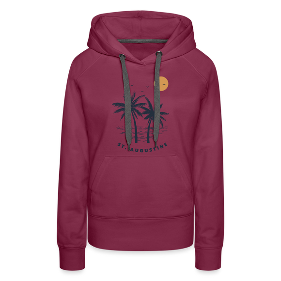 Premium Women's St Augustine, Florida Hoodie - Women's St Augustine Hoodie - burgundy