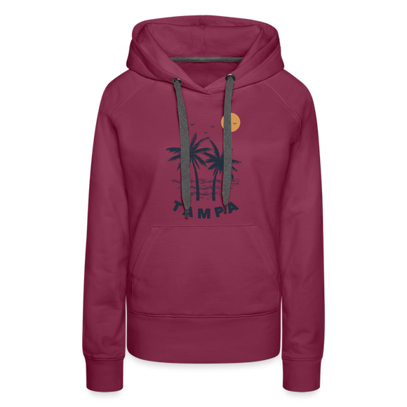 Premium Women's Tampa, Florida Hoodie - Women's Tampa Hoodie - burgundy