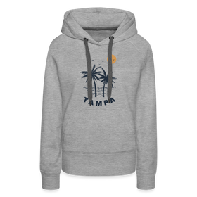 Premium Women's Tampa, Florida Hoodie - Women's Tampa Hoodie - heather grey