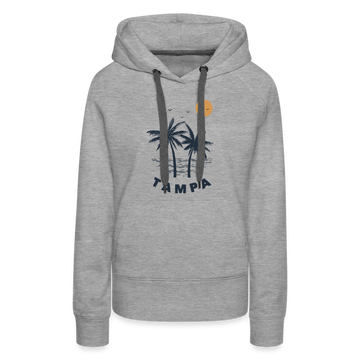 Premium Women's Tampa, Florida Hoodie - Women's Tampa Hoodie - heather grey