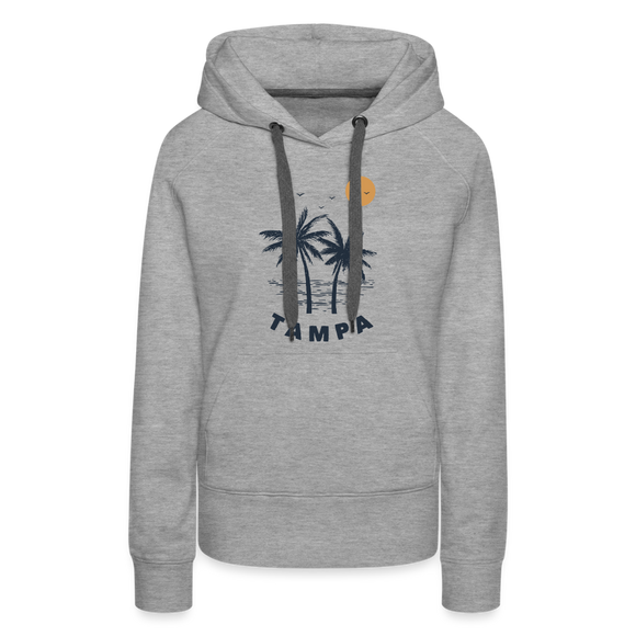 Premium Women's Tampa, Florida Hoodie - Women's Tampa Hoodie - heather grey