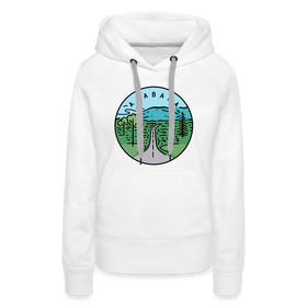 Premium Women's Alabama Hoodie - white