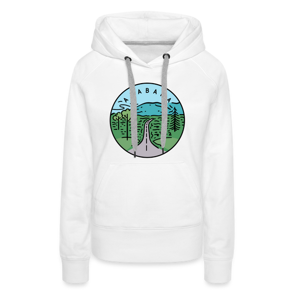 Premium Women's Alabama Hoodie - white