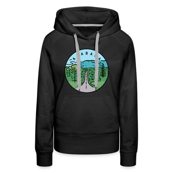 Premium Women's Alabama Hoodie - black