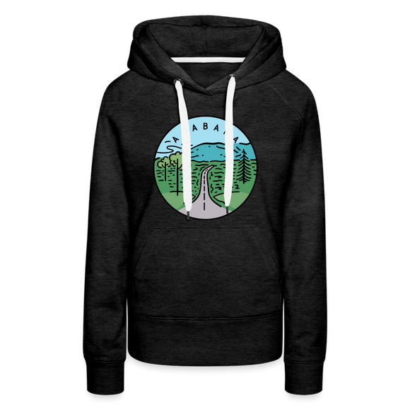 Premium Women's Alabama Hoodie - charcoal grey