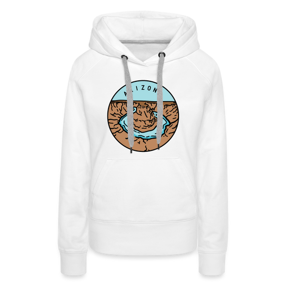 Premium Women's Arizona Hoodie - white