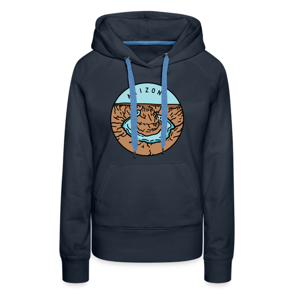 Premium Women's Arizona Hoodie - navy