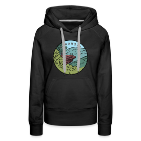 Premium Women's Arkansas Hoodie - black