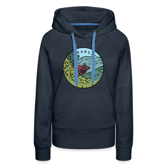 Premium Women's Arkansas Hoodie - navy