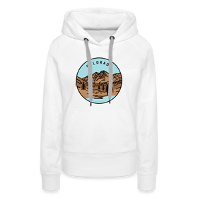 Premium Women's Colorado Hoodie - white