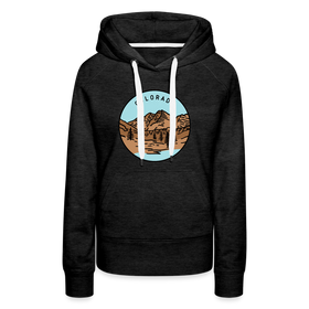 Premium Women's Colorado Hoodie - charcoal grey