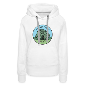 Premium Women's Connecticut Hoodie - white