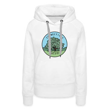 Premium Women's Connecticut Hoodie - white