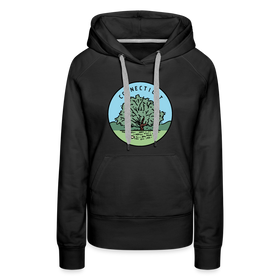 Premium Women's Connecticut Hoodie - black