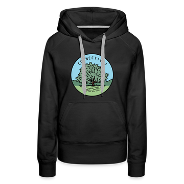 Premium Women's Connecticut Hoodie - black