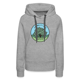 Premium Women's Connecticut Hoodie - heather grey
