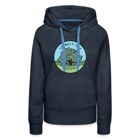 Premium Women's Connecticut Hoodie - navy