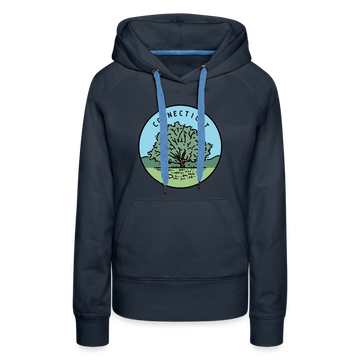 Premium Women's Connecticut Hoodie - navy