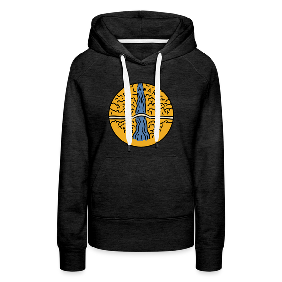 Premium Women's Delaware Hoodie - charcoal grey