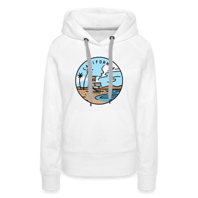 Premium Women's California Hoodie - white