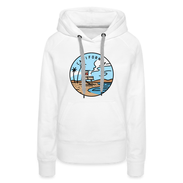 Premium Women's California Hoodie - white