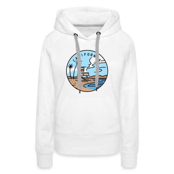 Premium Women's California Hoodie - white