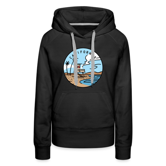 Premium Women's California Hoodie - black