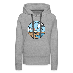 Premium Women's California Hoodie - heather grey