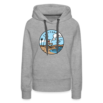 Premium Women's California Hoodie - heather grey