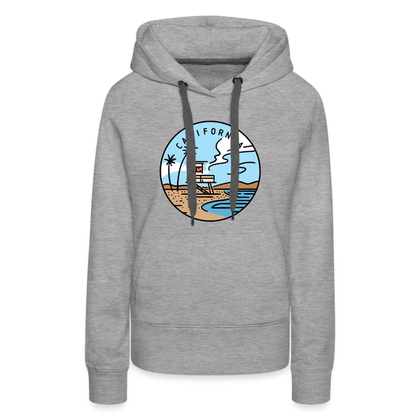 Premium Women's California Hoodie - heather grey