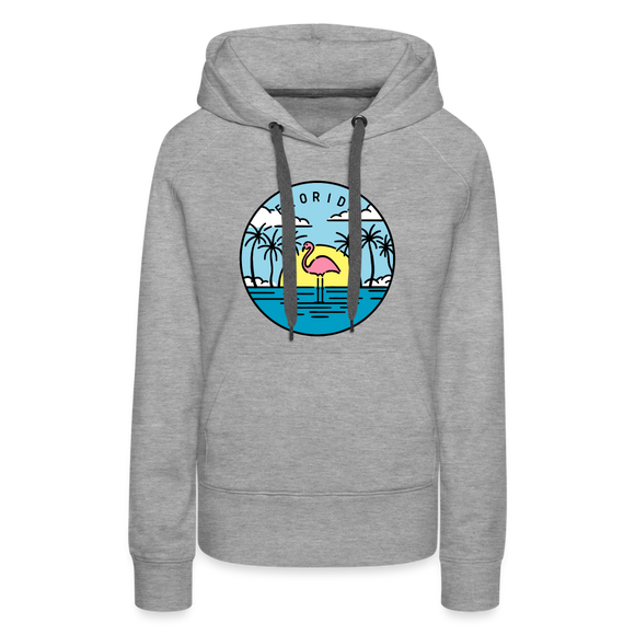 Premium Women's Florida Hoodie - heather grey