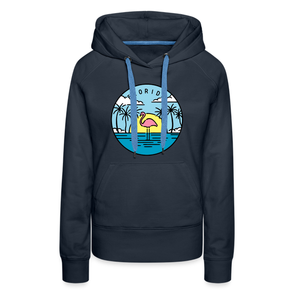 Premium Women's Florida Hoodie - navy