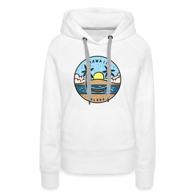 Premium Women's Hawaii Hoodie - white