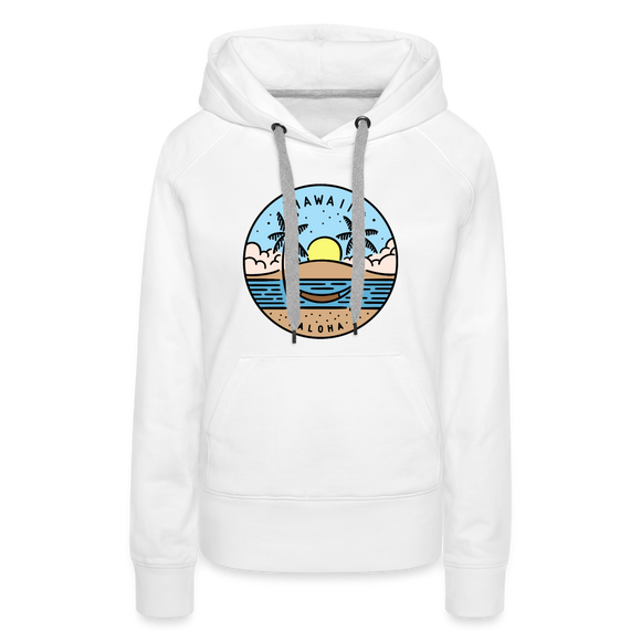 Premium Women's Hawaii Hoodie - white